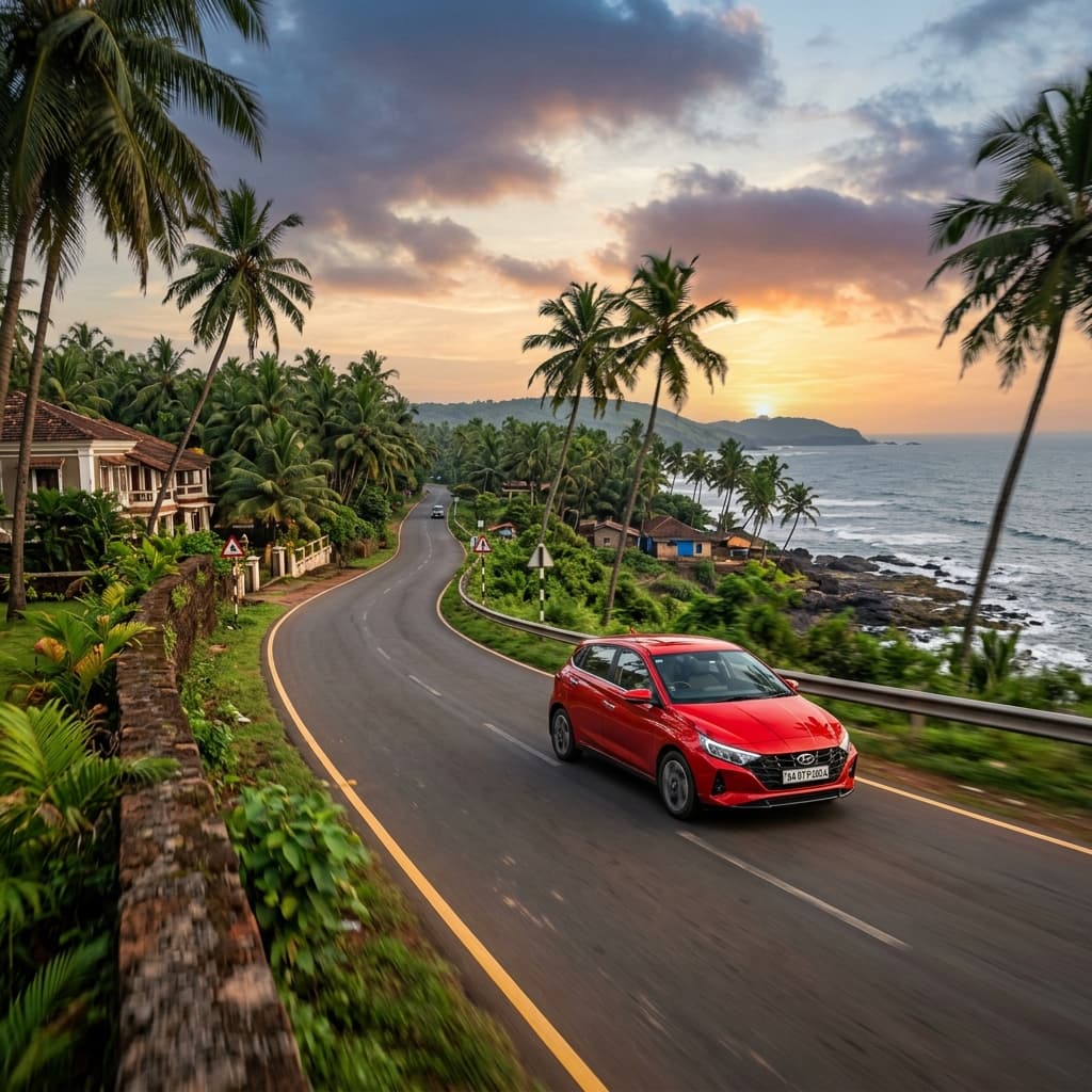 Hyundai i20 (Manual) self drive rental in Goa
